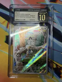 CGC 10 PRISTINE Meowth 192/SV-P SV Exclusive Promo 2024 Japanese Pokemon - Image 1