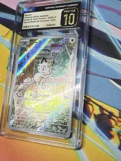 CGC 10 PRISTINE Meowth 192/SV-P SV Exclusive Promo 2024 Japanese Pokemon - Image 3