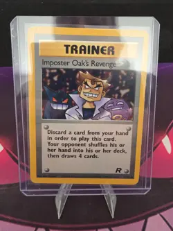 Imposter Oak's Revenge 76/82 Pokemon TCG Team Rocket LP - Image 3