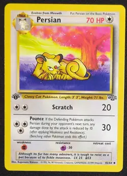 Persian 42/64 1st Edition Jungle Pokemon Card - Image 1