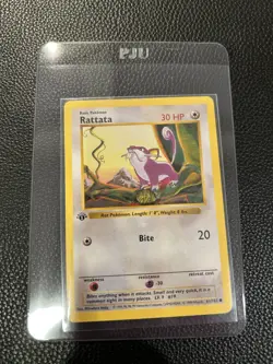 Pokemon Rattata 61/102 1st Edition Shadowless Base Set Card Unplayed Near Mint - Image 3