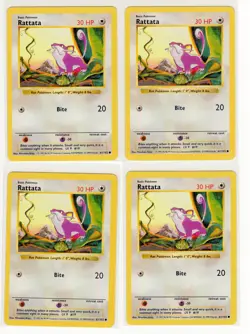 1x Rattata Shadowless Base Set 61/102 Pokemon Card NM+ to Mint (LB2) - Image 1