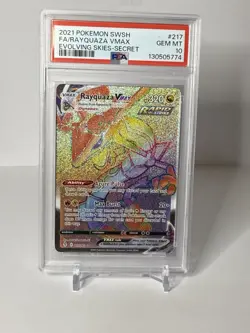 PSA 10 2021 POKEMON SWSH FA/RAYQUAZA VMAX EVOLVING SKIES - SECRET Rainbow #217 - Image 1