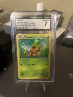 Pokemon TCG Chespin Black Star Promos Holo Card XY88 CGC 7 Near Mint - Image 3