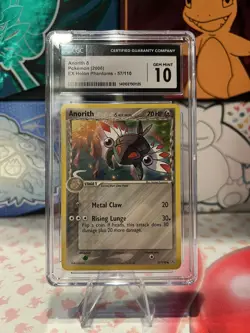 CGC 10 GEM Mint Anorith 57/110 Ex Holon Phantoms Pokemon - Image 1