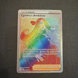 Pokemon TCG Cynthia's Ambition Rainbow Secret Rare Brilliant Stars 178/172 NM - Image 1
