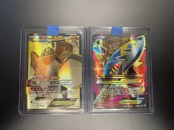 Pokemon M Sharpedo EX XY200a Alt Art Holo & Regirock EX 43a/124 Alt Art - Image 1