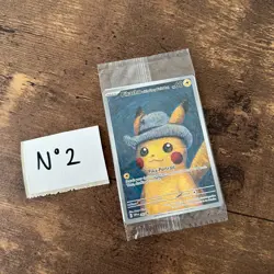 Pokemon Pikachu With Grey Felt Hat SVP 085 Van Gogh Black Star Promo SEALED (#2) - Image 3