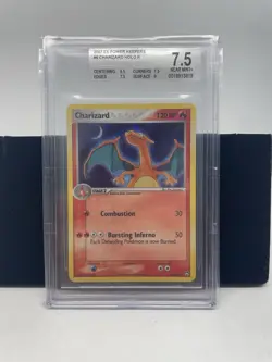 Pokemon TCG Charizard EX Power Keepers beckett 7.5 Holo Rare - Image 1