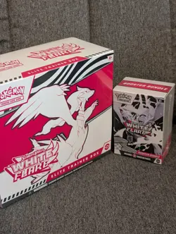 Pokemon Scarlet And Violet WHITE FLARE ETB & Booster Bundle Factory SEALED - Image 1