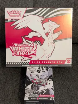 Pokemon Scarlet And Violet WHITE FLARE ETB & Booster Bundle Factory SEALED - Image 3