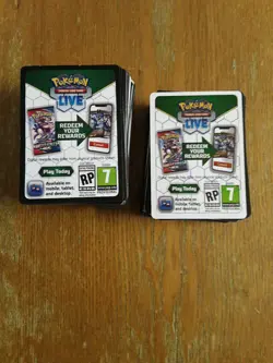 Pokemon TCG Online 250+ Unused Code Cards. Random assortment Live Pokemon codes - Image 1