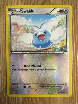 Swablu 73/108 Reverese Holo Common Roaring Skies XY Pokemon Card 2015 DMG - Image 1