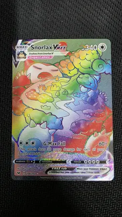 Pokemon TCG Snorlax VMAX Holo Secret Rare Card Sword & Shield 206/202 - Image 1