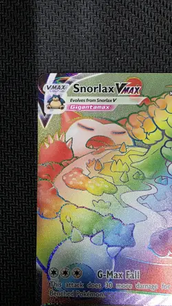 Pokemon TCG Snorlax VMAX Holo Secret Rare Card Sword & Shield 206/202 - Image 2