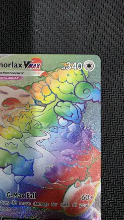 Pokemon TCG Snorlax VMAX Holo Secret Rare Card Sword & Shield 206/202 - Image 3
