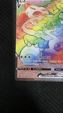 Pokemon TCG Snorlax VMAX Holo Secret Rare Card Sword & Shield 206/202 - Image 5