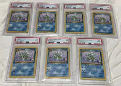 1999 Pokemon 1st Edition Fossil Seadra #42 Card TCG WOTC Mint PSA 9 All 7 Sealed - Image 1