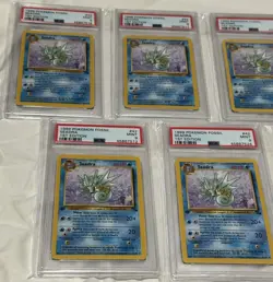 1999 Pokemon 1st Edition Fossil Seadra #42 Card TCG WOTC Mint PSA 9 All 7 Sealed - Image 2