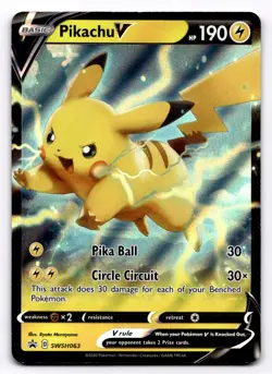 Pikachu V SWSH: Sword & Shield Promo Cards - Pokemon NM SWSH063 - Image 1