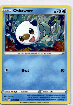 Oshawott - (Cosmo Holo) SWSH: Sword & Shield Promo Cards - Pokemon NM SWSH222 - Image 1