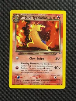 Pokemon TCG Dark Typhlosion Neo Destiny Holo Card 10/105 Unlimited Rare VLP 🔥 - Image 1