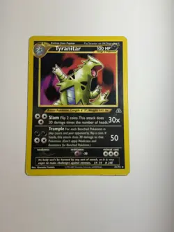 Pokemon Neo Discovery Tyranitar Non-Holo Card 31/75 MP Unlimited - Image 1