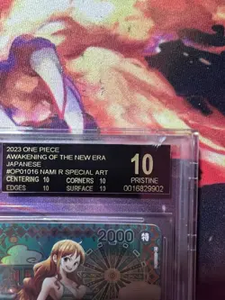 One Piece Card Nami SP OP01-016 Awakening Of New Era OP05 JAP BGS 10 Black Label - Image 4