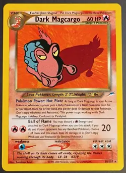 Dark Magcargo #18 • Neo Destiny • Near Mint Pokemon Card. - Image 1