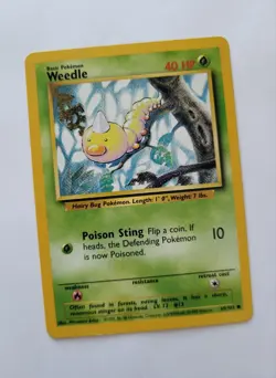 Pokemon Weedle 69/102 Base Set 1999 TCG Card English ENG - Image 1