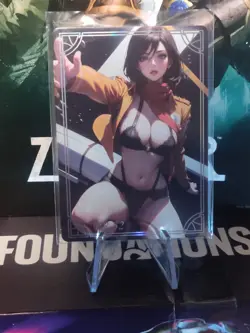 Attack on Titan Mikasa Ackerman Sexy Lingerie Anime Waifu Goddess Story Art Card - Image 1