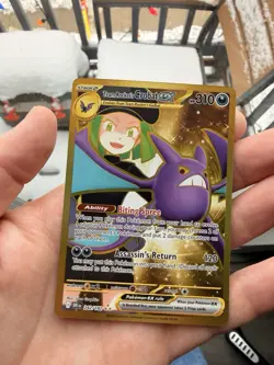 Team Rockets Crobat EX 242/182 Hyper Rare Gold Card Destined Rivals Series - Image 1