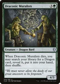 NM Draconic Muralists, MTG, Baldur's Gate, Magic the Gathering, 224 - Image 1