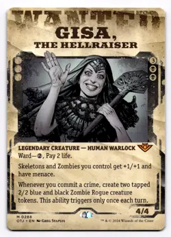 Gisa, the Hellraiser (Showcase) OTJ 288 - - NM - Magic the Gathering - Image 1