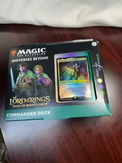 MTG Universes Beyond Commander Deck Lord Rings Food & Fellowship NEW box dmg - Image 1