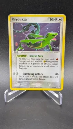 Pokemon TCG Rayquaza EX Deoxys Holo Rare Card 22/107 2005 - Image 1
