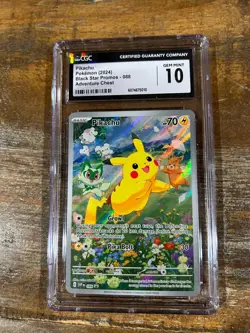 POKEMON 2024 Black Star Promos Adventure Chest PIKACHU #088 CGC 10 Gem Mint - Image 1