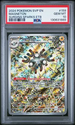 2024 POKEMON SVP EN-SV BLACK STAR PROMO #159 MAGNETON PSA 10 - Image 1