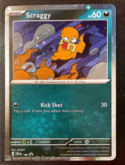 Scraggy 186 - Cosmos Holo - Black Star Promo - Pokemon TCG ( FART SWIRL ) ?? - Image 1