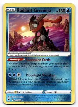 Radiant Greninja SWSH10: Astral Radiance - Pokemon NM 046/189 - Image 1