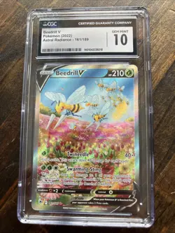 Pokemon 2022 Sword & Shield Astral Radiance Ultra Rare Beedrill v #161 CGC 10 - Image 1