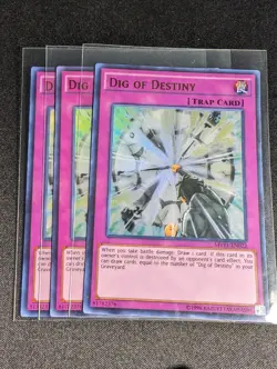 Yu-Gi-Oh! 3x Dig of Destiny MVP1-EN022 Unlimited Edition Ultra Rare LP - Image 1