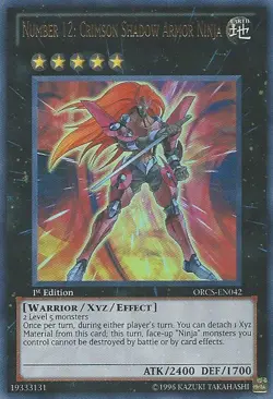 Yugioh! LP Number 12: Crimson Shadow Armor Ninja - ORCS-EN042 - Ultra Rare - 1st - Image 1