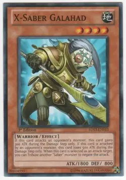X-Saber Galahad - 5DS3-EN013 - Common - 1st Edition - Lightly Played - Image 1