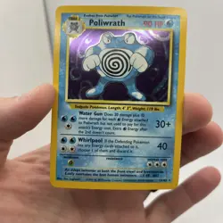 Pokemon TCG Poliwrath Base Set Holo Card 13/102 Unlimited Rare, Lightly Played - Image 1