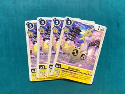 Renamon BT17-031 Playset Secret Crisis Digimon Card Game x4 - Image 1