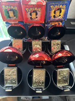 Pokemon 23K Gold Plated Cards FULL Set of 6 Burger King - Image 1