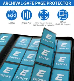 1000+ Pockets Trading Card Binder, 16 Pocket Side Loading Card Holder Album f... - Image 3