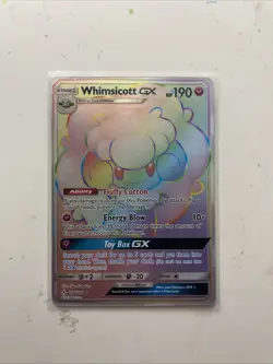 Pokemon Whimsicott GX Card 226/214 Unbroken Bonds Secret Rare Holo NM Condition - Image 1