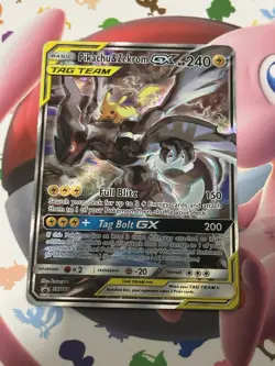Pokemon TCG Pikachu & Zekrom GX Black Star Promo Card SM168 - Image 1